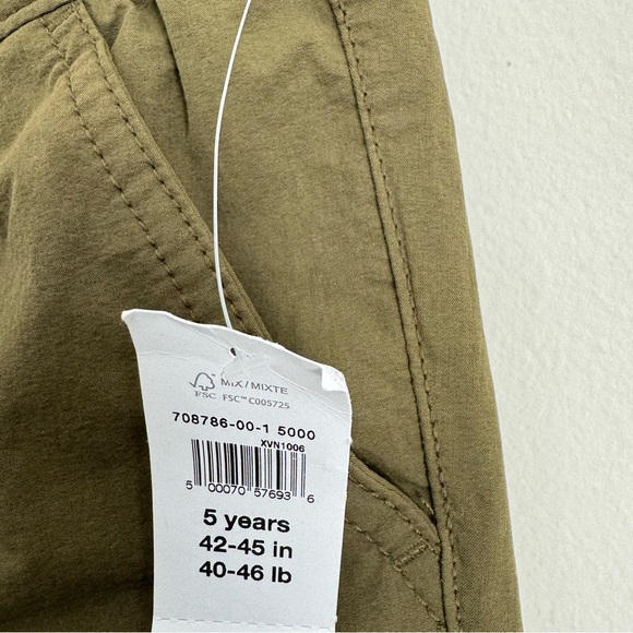 Baby Gap 5 Years Old Boy Pull On Olive Pants Elastic Waist Drawstring  NWT - Picture 4 of 6